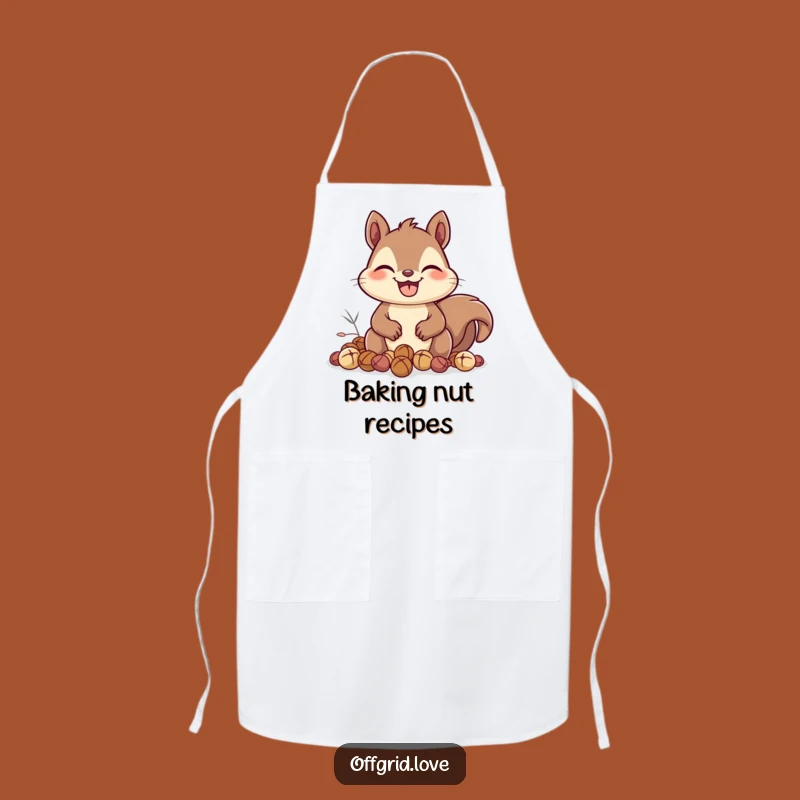 Funny Squirrel Nut Apron: Happy Grin Chef, Perfect Humorous Cooking Gift
