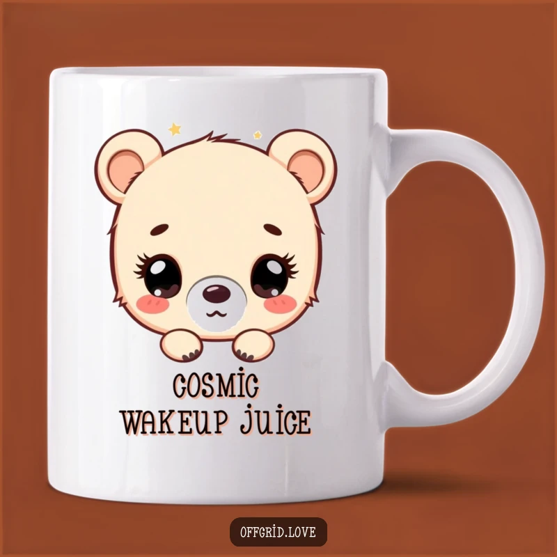 Funny Bear Cub Stargazing Mug: A Wondrous Gift for Dreamers and Bears