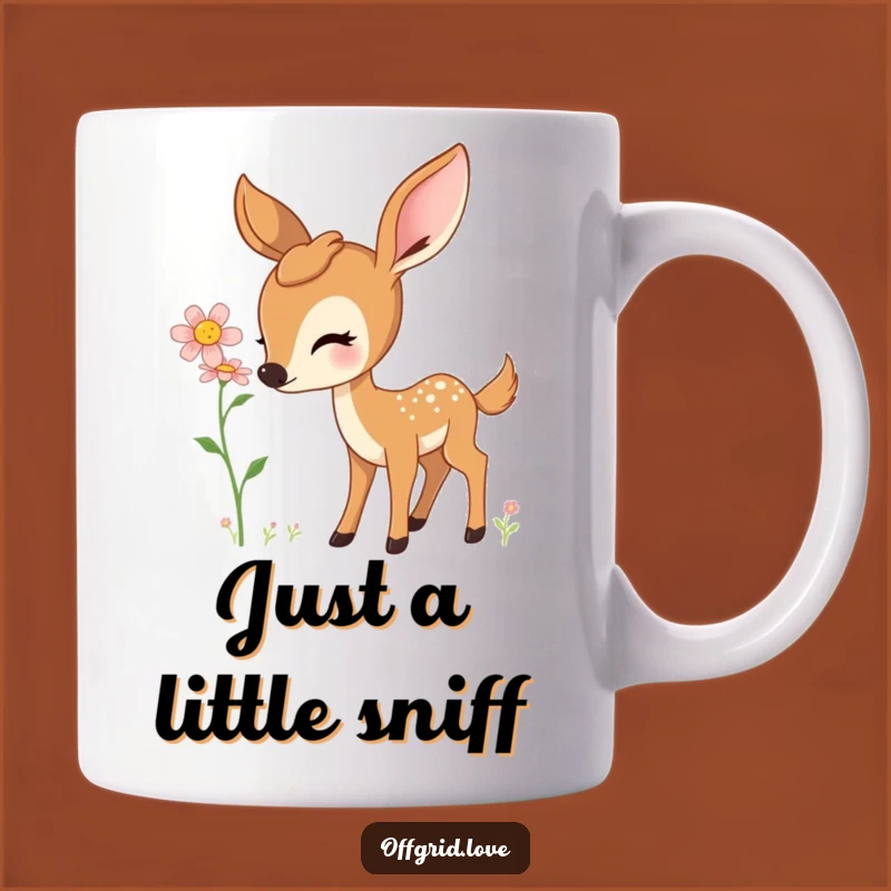 Gentle Deer Mug: Nature's Curiosity Captured, Lovely Funny Gift