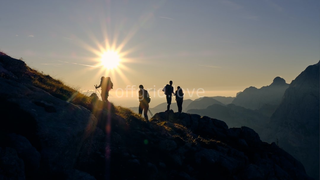 Hiker looking at view