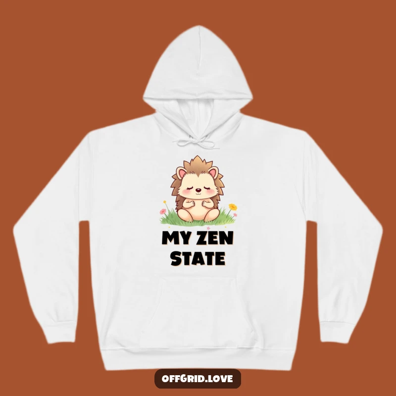 Funny Hedgehog Meditation Hoodie: Cozy Zen Sweatshirt, Perfect Humorous Gift