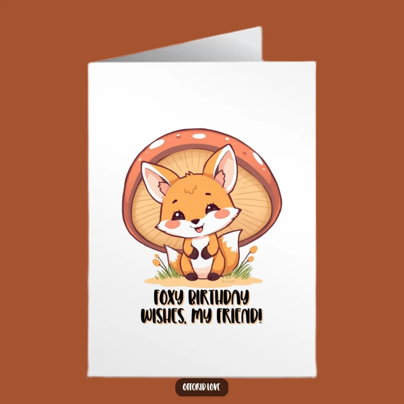 Free Printable Cheerful Fox Birthday Card - Funny Downloadable Greeting for Woodland Parties