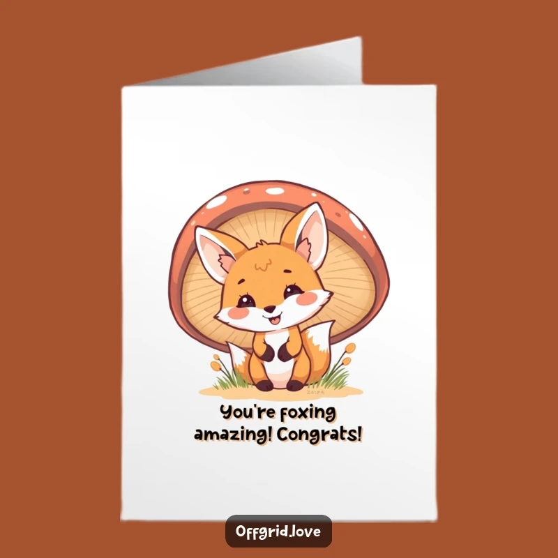 Free Printable Cheerful Fox Congrats Card - Unique Downloadable Greeting for Hidden Talents