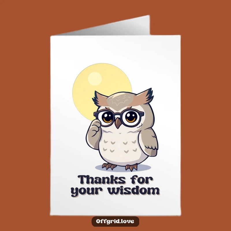 Free Printable Wise Owl Thank You Card: Clear Gratitude for Downloadable Gift